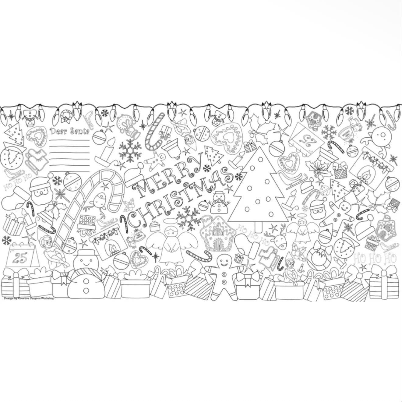 🎄✨ CHRISTMAS COLORING TABLECLOTH PREORDER! ✨🎄