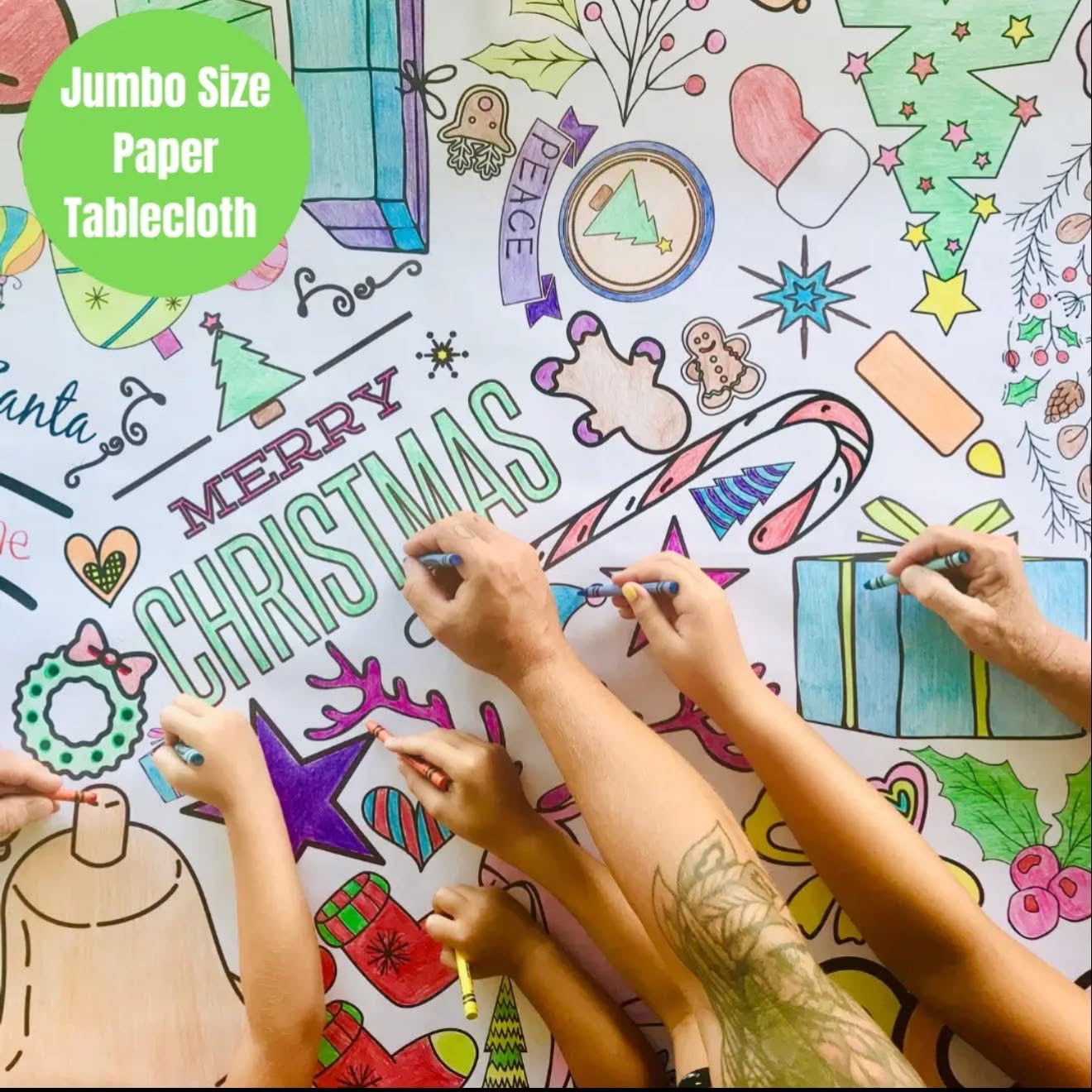 🎄✨ CHRISTMAS COLORING TABLECLOTH PREORDER! ✨🎄